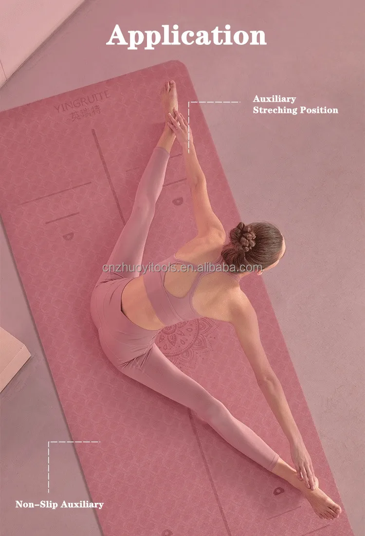 Tpe Yoga Mat Can Be Customized Plus Long And Wide Environmentally Friendly Material Pilates Mat
