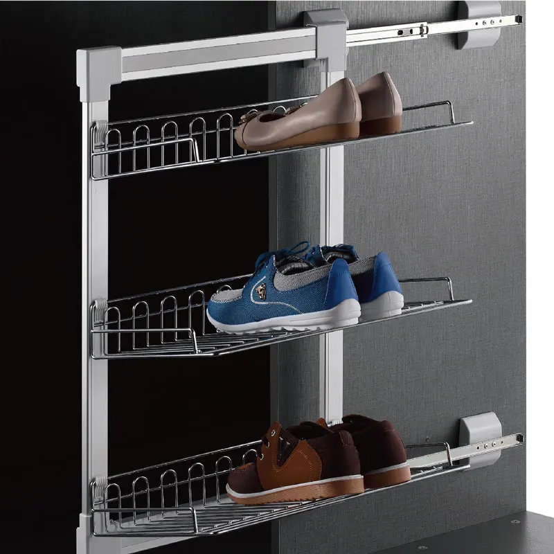 Wardrobe Accessories Modern Design Pull Out Three Layer Shoe Rack In Living Room Buy Shoe Rack Pull Out Shoe Rack Wardrobe Accessories Modern Design Pull Out Three Layer Shoe Rack In Living Room