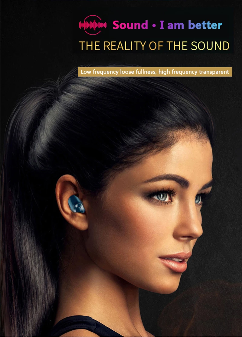 CTYPE Bluetooth headphone wireless 5.0 single-ear and binaural sports mini private model TWS new A6 - ANKUX.COM