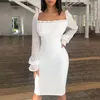 2020 Custom Women New Summer Dress With Back Strap And Bell Sleeve Lace Stitching And Slim dresses