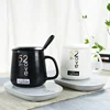 Custom Logo USB Plug Gift Automatic Thermostatic Cup 55 Degree Wireless Charging Coffee Warmer Cup