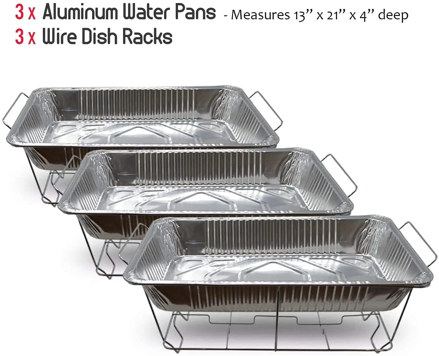 Disposable Wire Chafer Stand Chafing Rack Set With Aluminum Full