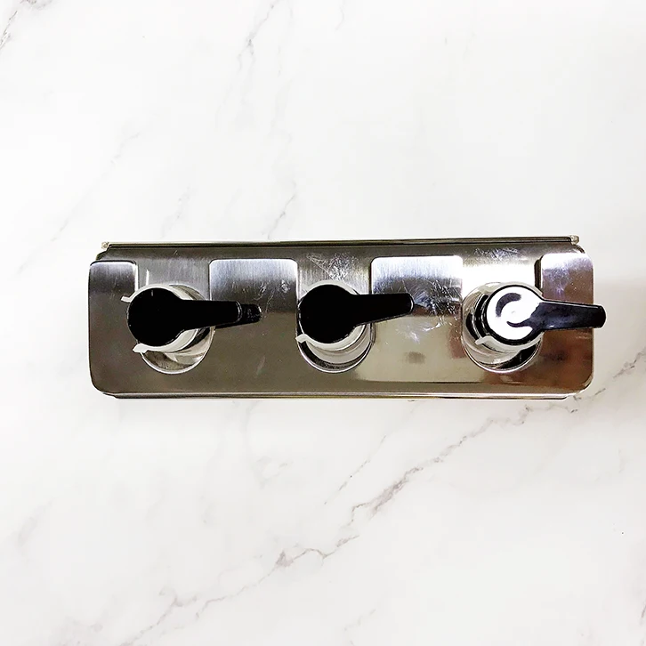 Stainless Steel Bracket Shampoo Shower Gel Lotion Liquid Dispenser With