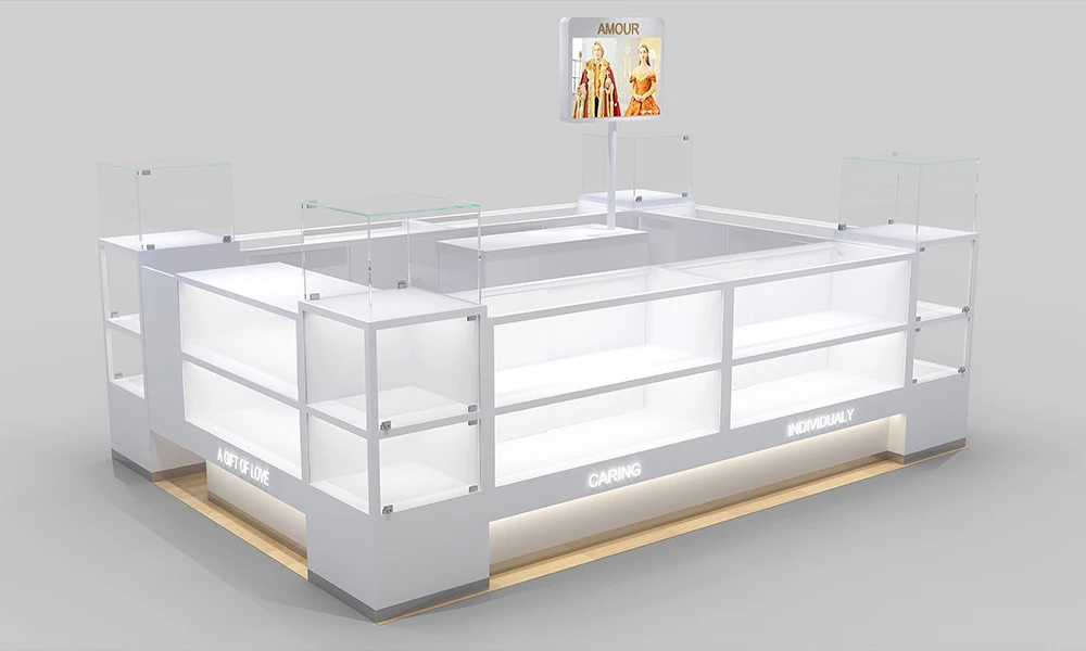 Kiosk Luxury Jewellery Shop Glass Showcase Furniture For Jewelry Store ...