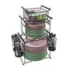 Buffet Caddy 7-Piece Stackable Set 3-Tier Detachable Tabletop Organizer
