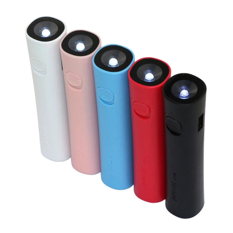 New Products Customized Led Torch Light Portable Power Bank With Mobile Power Bank 2600Mah