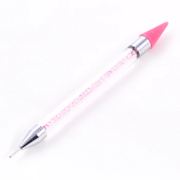 Factory Nail Rhinestones Pick up Pencil Dual Ended Wax Dotting Pencil 2 Head Wax Picker Pencil for Manicure