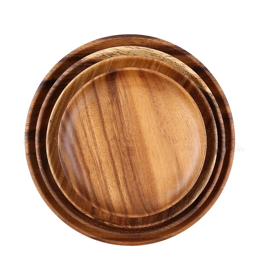 Round 10 Inch Acacia Wooden Cheap Bulk Dinner Plates Buy Cheap Dinner