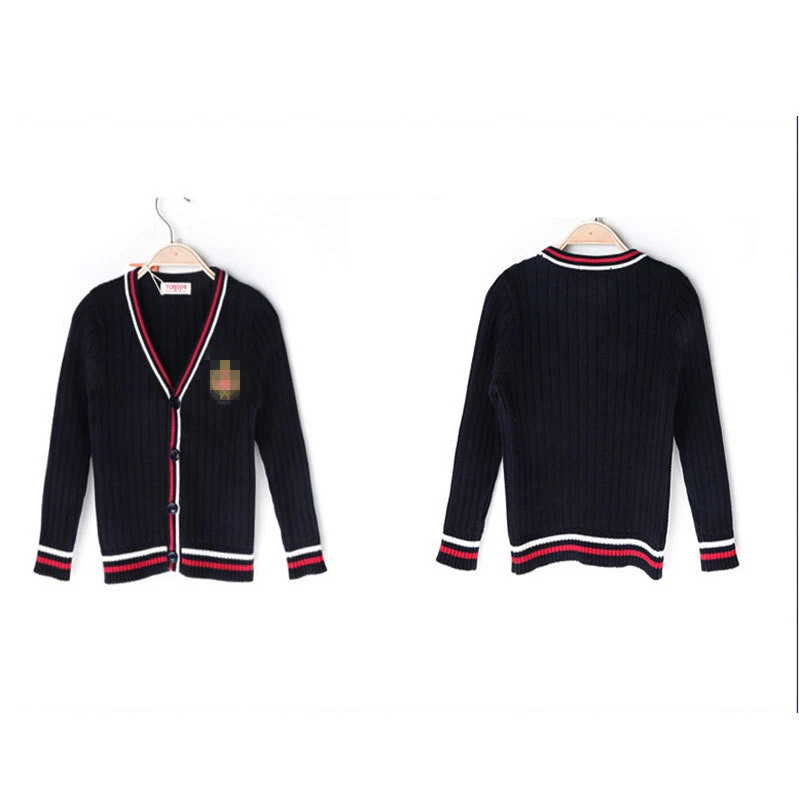Autumn Kid Knitted Primary School Uniforms Suit Custom Design