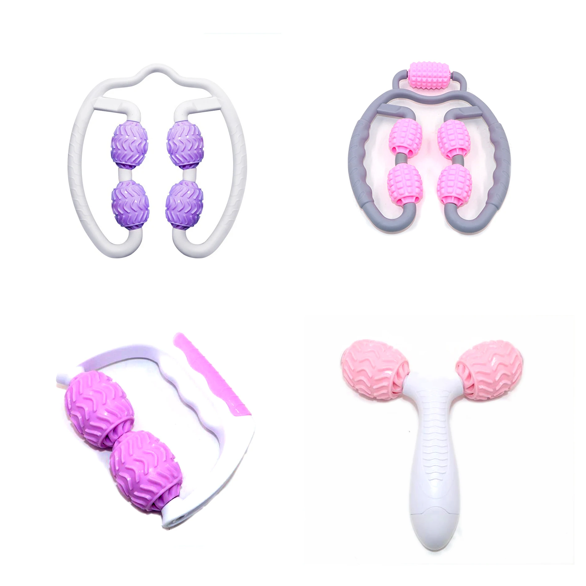Muscle Relaxer Massage Roller Arm Leg Clamp Waist Massager Stick Yoga Fitness