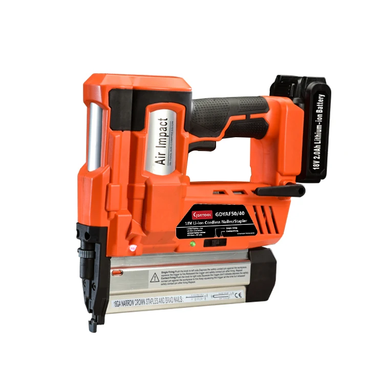 18v Battery Cordless 2'' Nailer / 90/k Stapler 2 In 1 Cordless Nail Gun