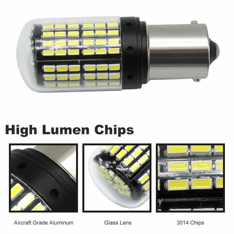 Led 9w 1100lm Light Car Bulb 1156 Ba15s 66smd Led Light Bulb Auto White Led Bulbs Led Tail