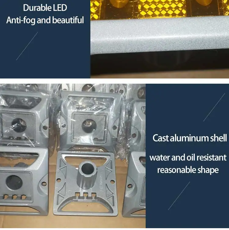 Perno de estrada solar de alumínio visível de 360 ​​graus para equipamentos de segurança rodoviária