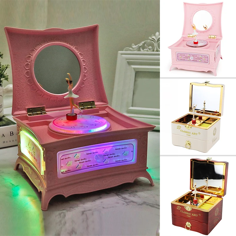 Classic Rotating Dancer Ballerina Piano Music Box Clockwork Plastic