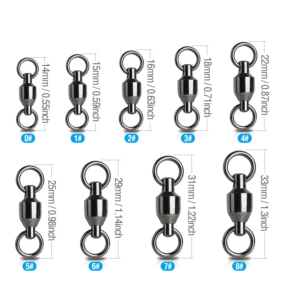 Fishing Ball Bearing Swivel Solid Ring Swivel Ball Joint Swivels Sea