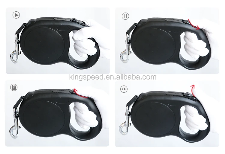 Comfortable Heavy Duty Reflective 5M automatic retractable dog leash 16ft Retractable Pet Leash
