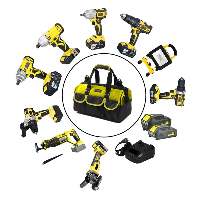 High Quality Household Cordless Tool Combo Kits 20v Lithium Battery