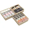Mesh cloth foldable underwear socks storage box can be washed compartmentalized closet sorting box