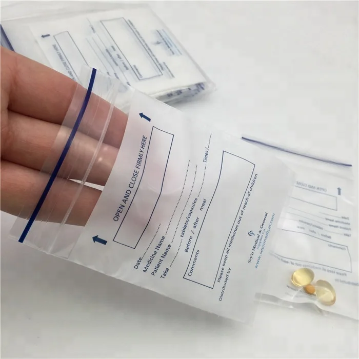 Wholesale Medicine Envelope Pharmacy Packaging Zipper Bag Hospital  dispensing resealable bags From m.