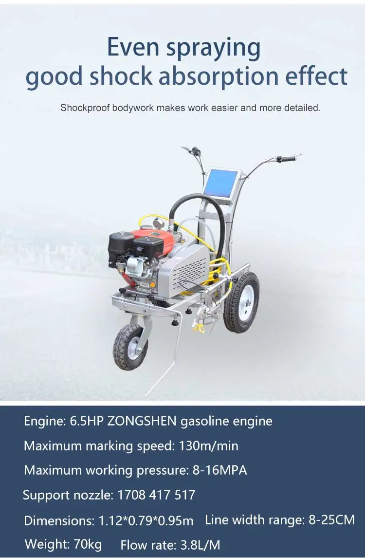 traffic line ride on Plastic Runway Use Road Marking Machine Cold Painting Machine