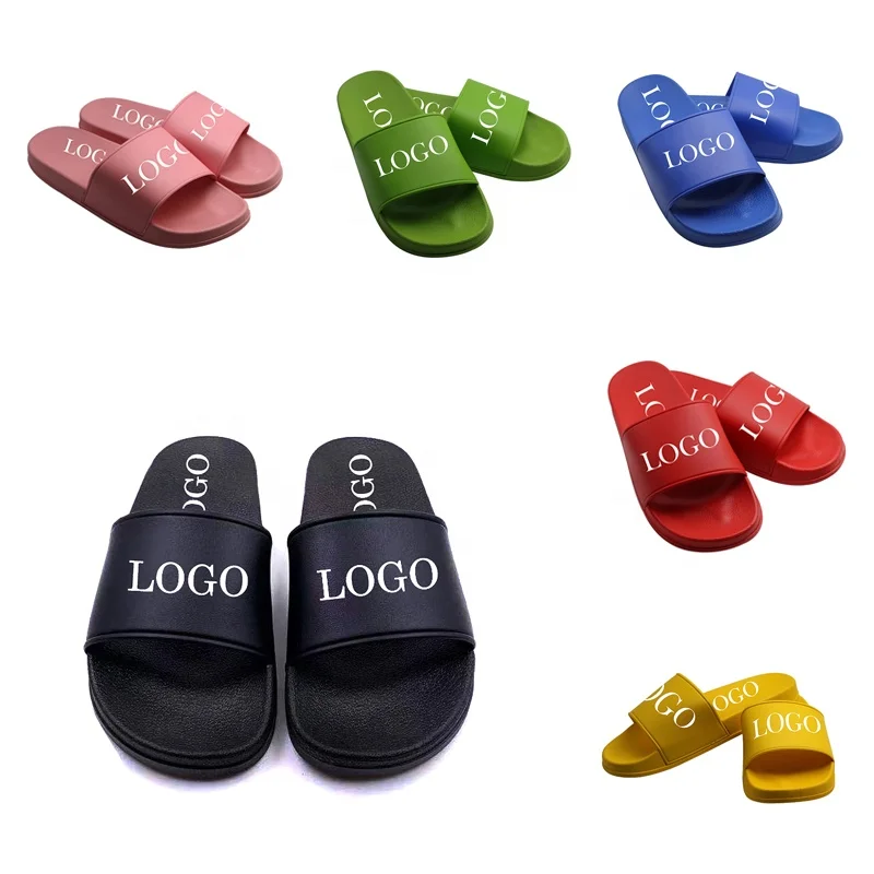 Wholesale Factory Price Black Unisex Men Women Custom Logo Blank Slides Slippers Footwear