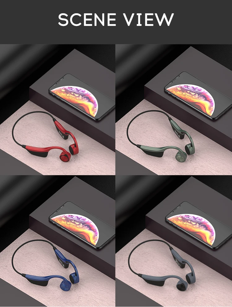 Wholesale type c OEM stereo music earbud open ear waterproof sport wireless bone conduction headset earphone - ANKUX.COM