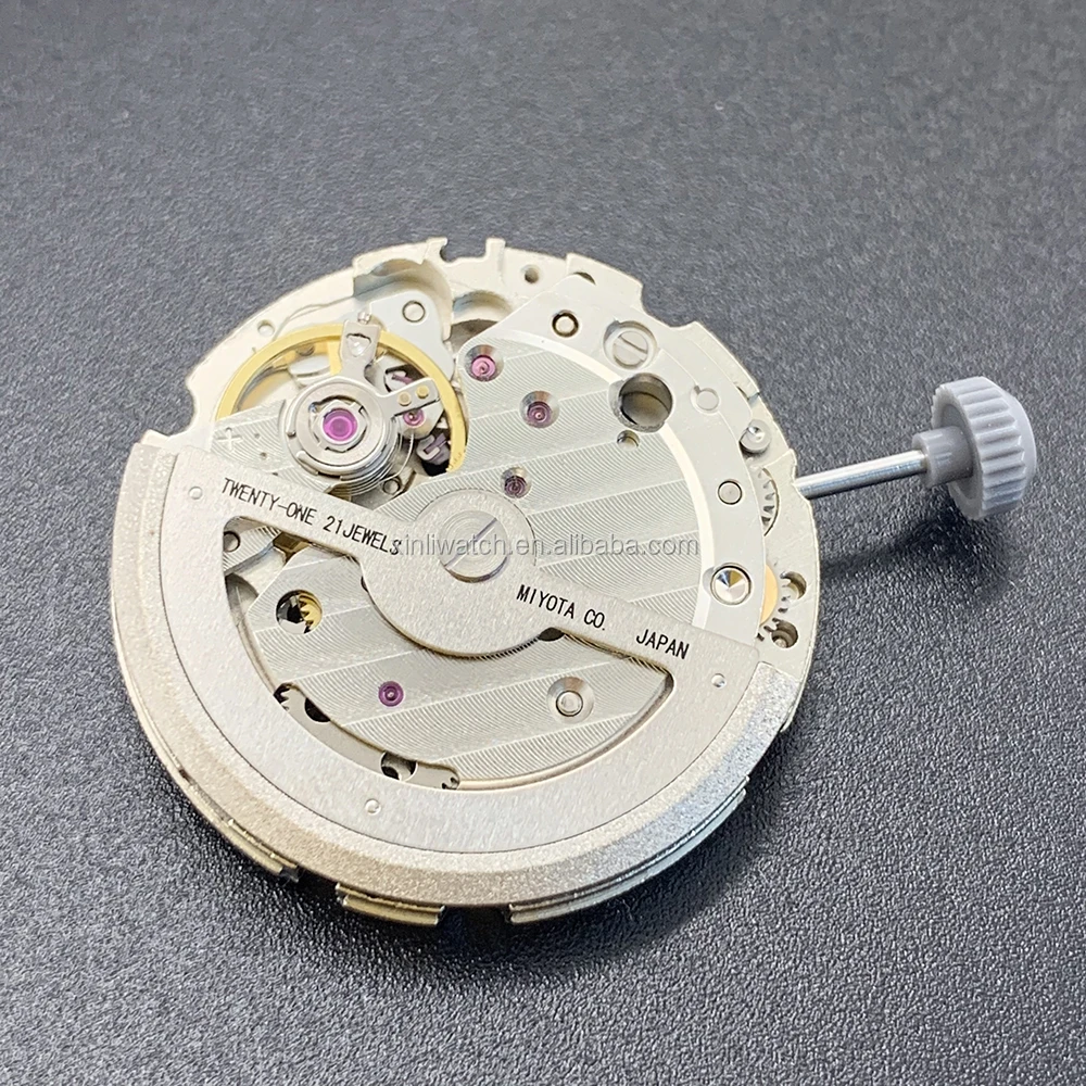 21 Jewels Original Quality MiyotaJepan  Movement 821A  Watch Parts with Customized Date Calendar & Rotor