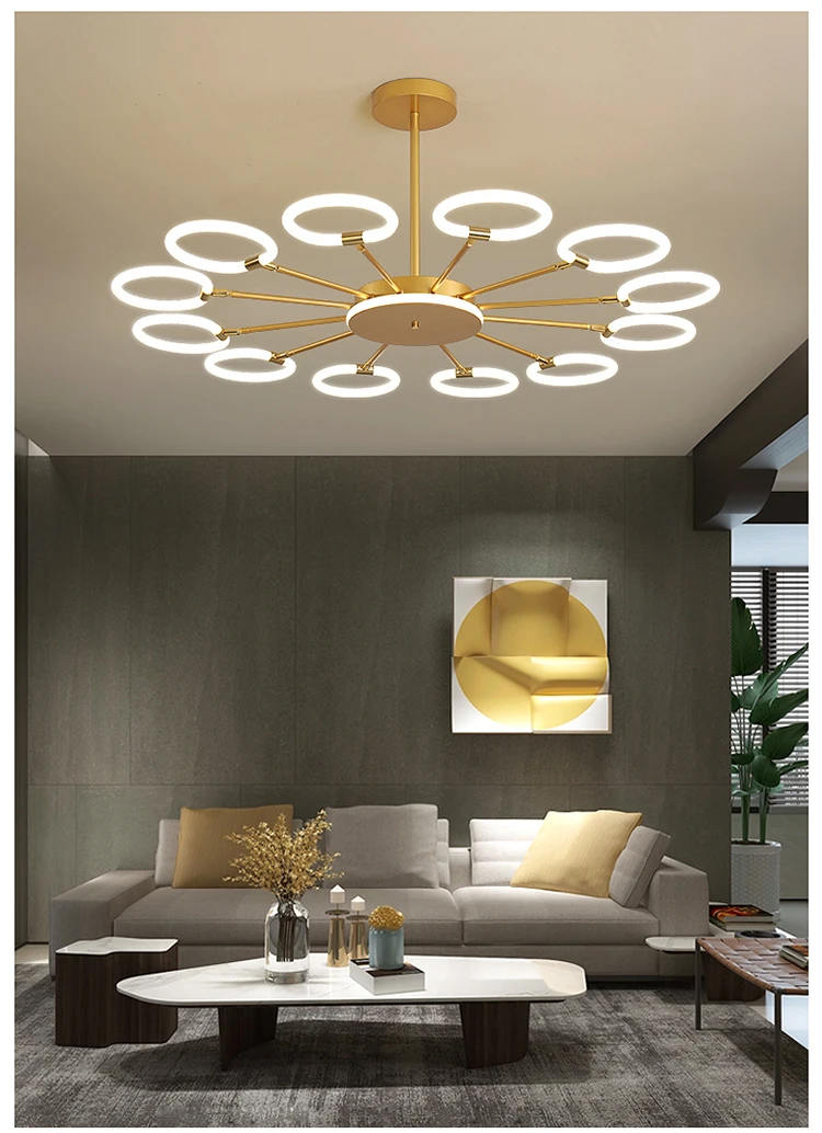 Lamps home decor pendant lights round chandelier lighting bronze contemporary led modern chandelier