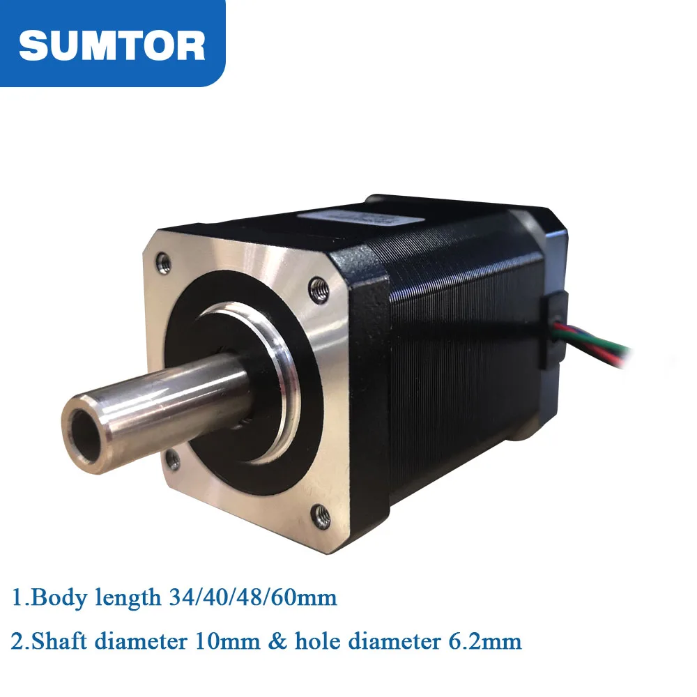 For 3D Printer 34/40/48/60mm Nema 17 1.8 Degree 2 Phase 4-Wire 42 Stepper Motor 