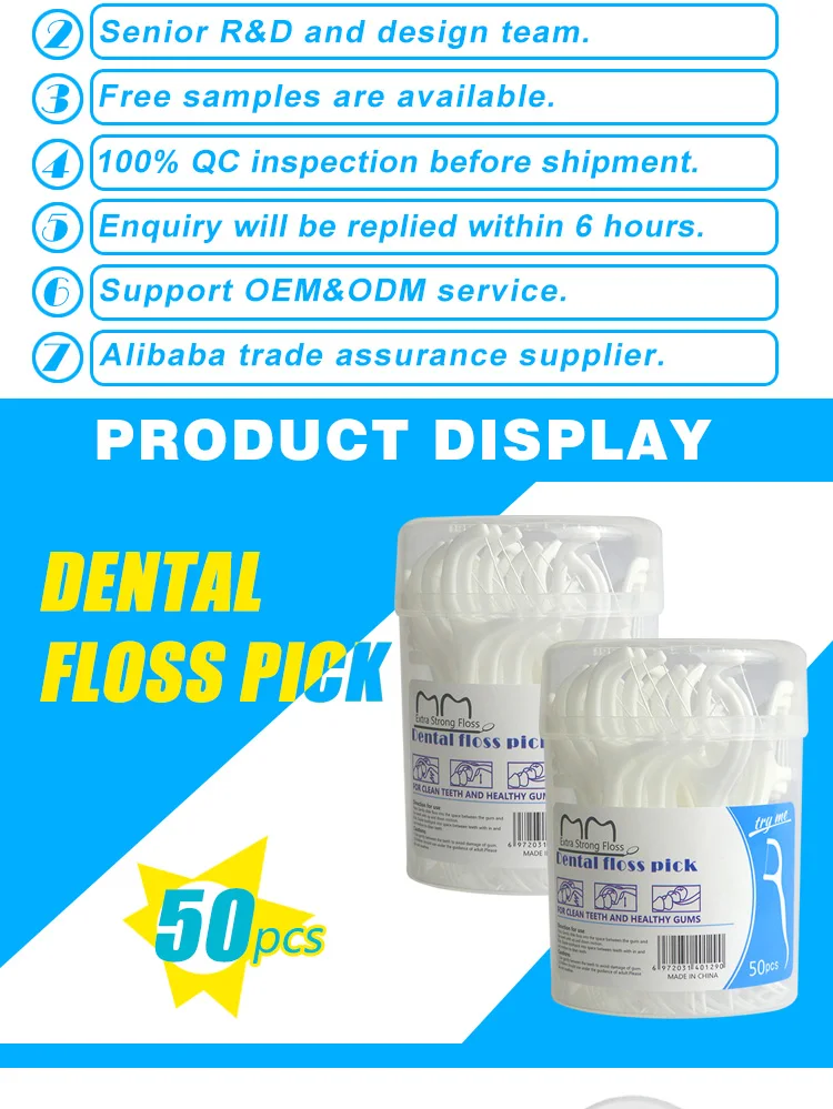 Personalized Ptfe Oral Toothpick Safe Pfas Free Dental Floss Pick Hilo