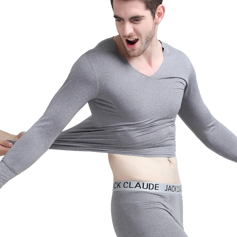 
Custom Long John Set Smooth Knit Thin Stretch Tagless Thermal Underwear for Men Winter 