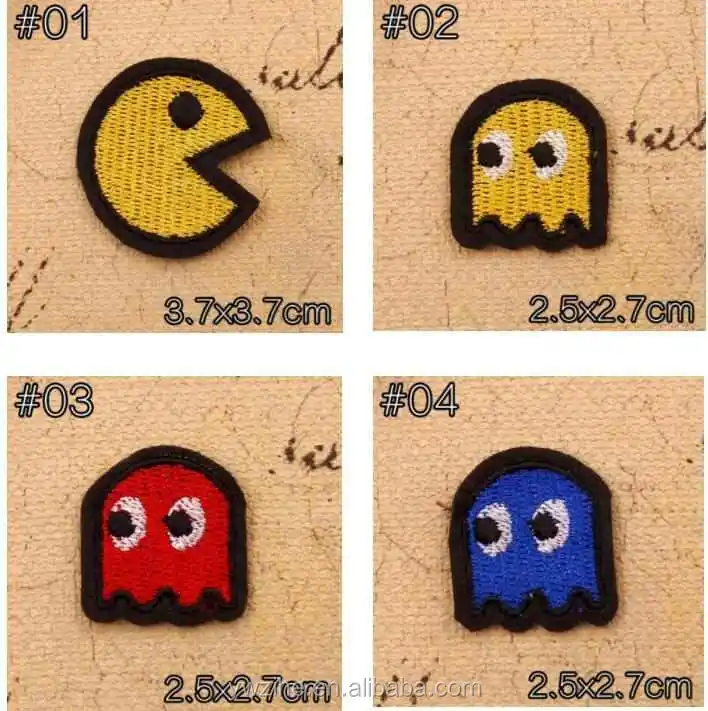 Pacman Iron on Patch Funky Retro 80s Game Patch