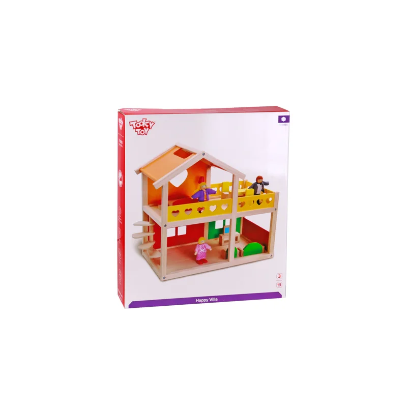 Happy Play House Kids Baby Big Furniture Toy Classic Wooden Doll House