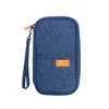 Custom men cotton canvas rope travel passport wallet travel organizer bag rope travel organizer with ziplock