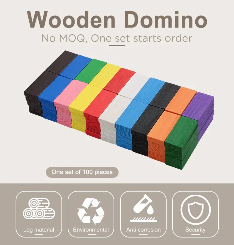 Zilver Beter Tot ziens Factory Direct Wooden Domino High Quality Solid Wood 100 Pcs Colorful Block  Set Wooden Ddominos Toys - Buy Wholesale Wooden Domino Sets Gifts Toy For  Children And Adults Educational Manipulative Toys,Racing Toy