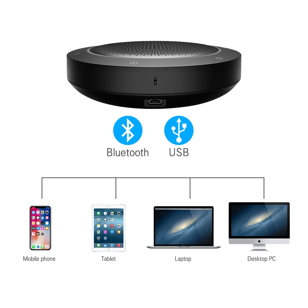 kaysuda sp200 bluetooth Portable Personal Speakerphone with 360 Audio - ANKUX.COM