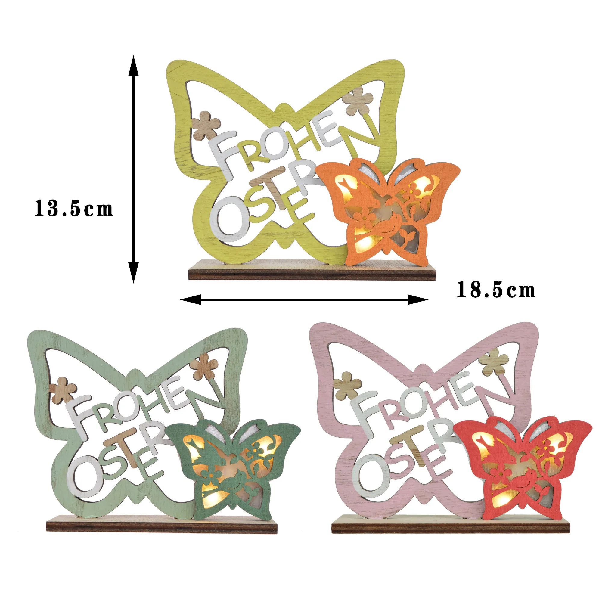 Easter Wooden Ornament Spring Butterfly Shaped With Frohen Ostern Led Light For Children Gifts Tabletop Home Decoration Buy Frohe Ostern Led Tabletop Decoration Easter Decoration Product On Alibaba Com