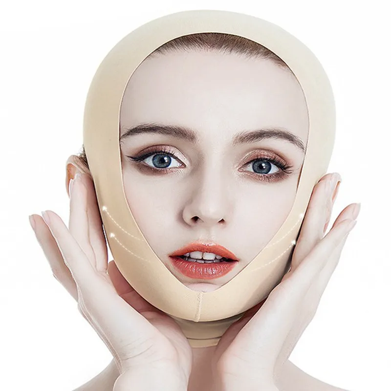 V Shape Face Lifting Mask Double Chin Reduce Bandage V Line Lift Up Slimming Chin Cheek Facial Portable Face Lifting Belt
