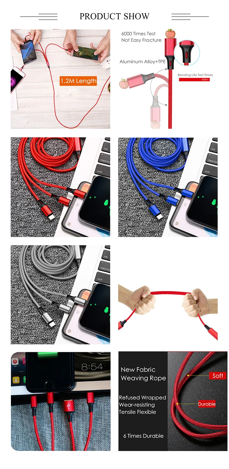 reliable quality multifunction long fast charging usb data line cable - ANKUX.COM