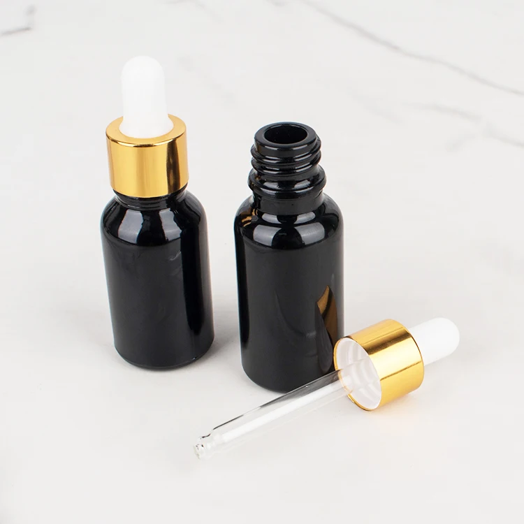 sophisticatedtechnology5ml10ml black essential oil bottle, rubber-tipped dropper essence, sub-packed into small sample bottles. supplier