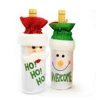 Christmas Wine Bottle Decor Santa Claus Snowman Bottle Cover Kitchen Decor for New Year Xmas Dinner Party