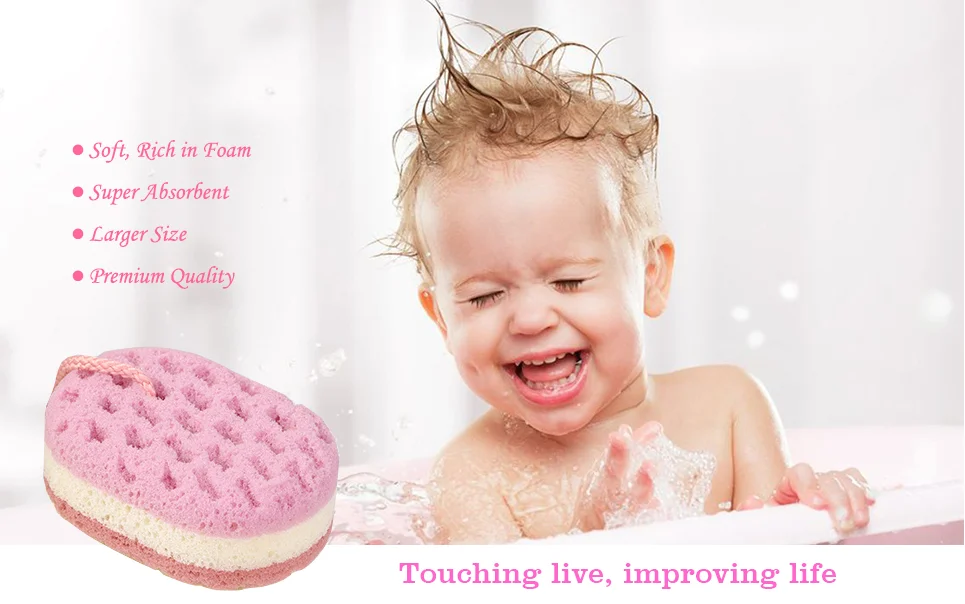 Bath Sponge Exfoliating Body Shower Sponge Soft Bath Scrubber For Men Women Kids Body Cleaning