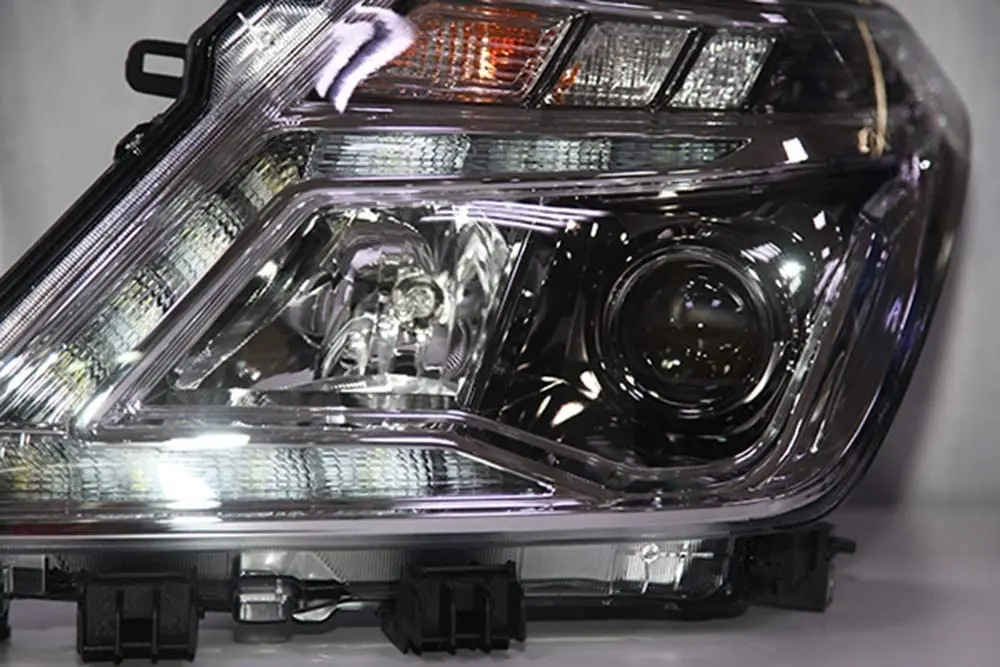 Led Head Light Front Lamp Angel Eyes 2012 To 2014 Year For Nissan