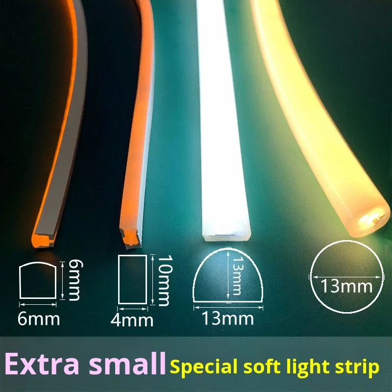 product soft light led tv strip 4mm 6mm wide round semi circular 13mm 5v ultra thin waterproof light strip-3