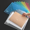 Custom sizes A4 transparent file envelope folder document bag pocket with snap button design