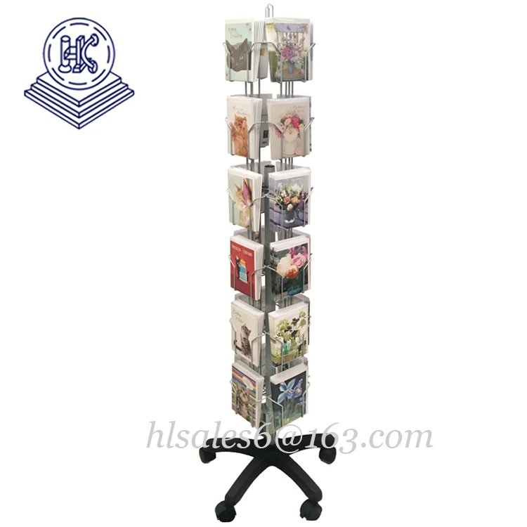 Spinning Floor Stand Metal Magazine Comic Photo Book Calendar Greeting