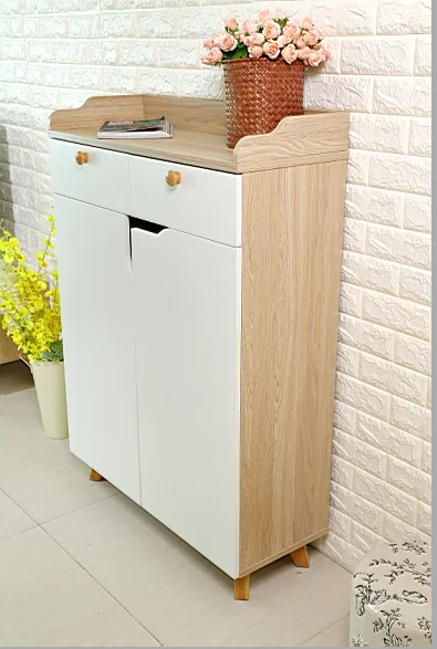 Modern luxury simple wooden shoe Rrack storage cabinet