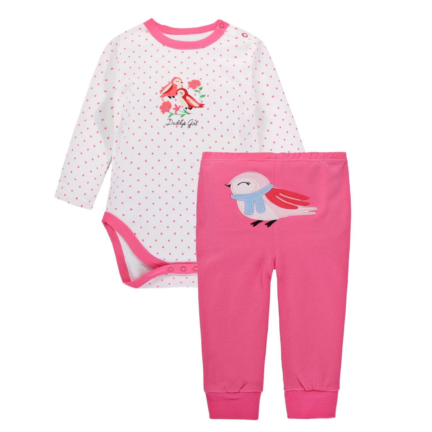 Wholesale 2 Pieces Baby Clothes Set Cotton Long Sleeves Soft Baby