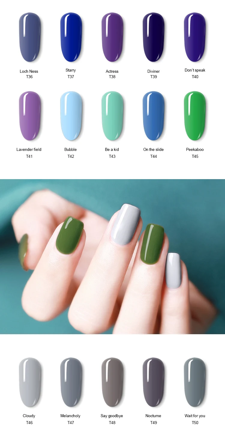 Tenteu Soak Off Color Uv Nail Gel Polish Long Lasting Uv Gel Gel Nail