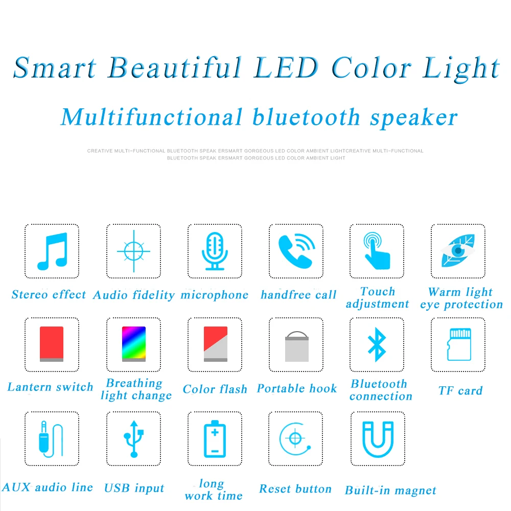 China Factory Direct Portable Smart Down Music Speaker With Light Led - ANKUX.COM